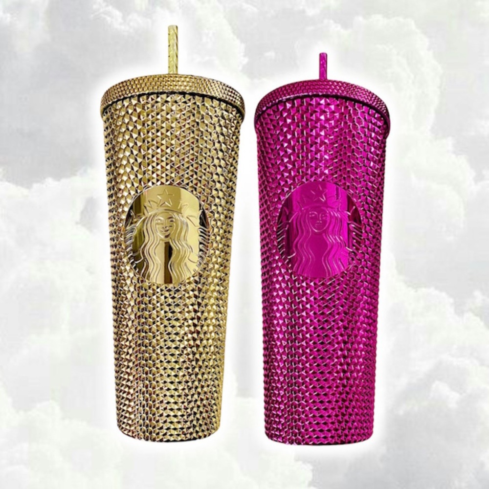 ✨Starbucks LE 24oz studded tumbler bundle